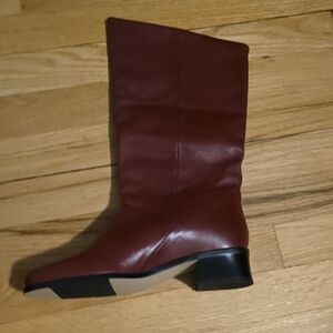 MARKON BURGANDY LEATHER SHELLG BOOTS